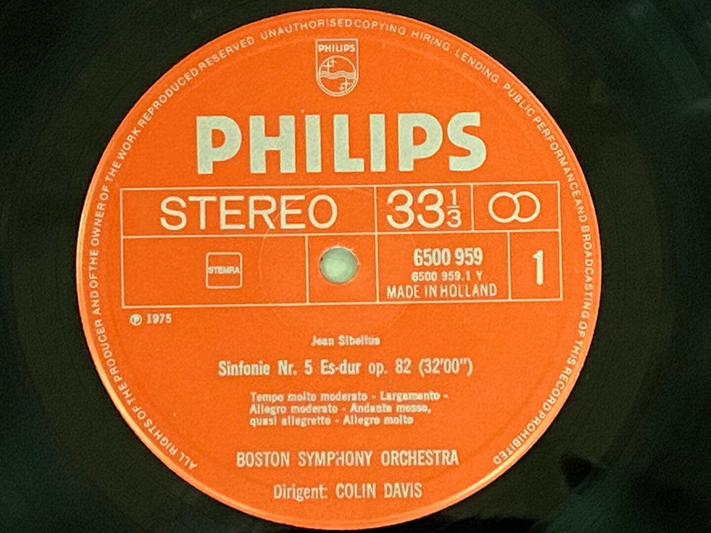 [LP] 콜린 데이비스 - Colin Davis - Sibelius Symphonies Nos. 5 And 7 LP [홀랜드반]