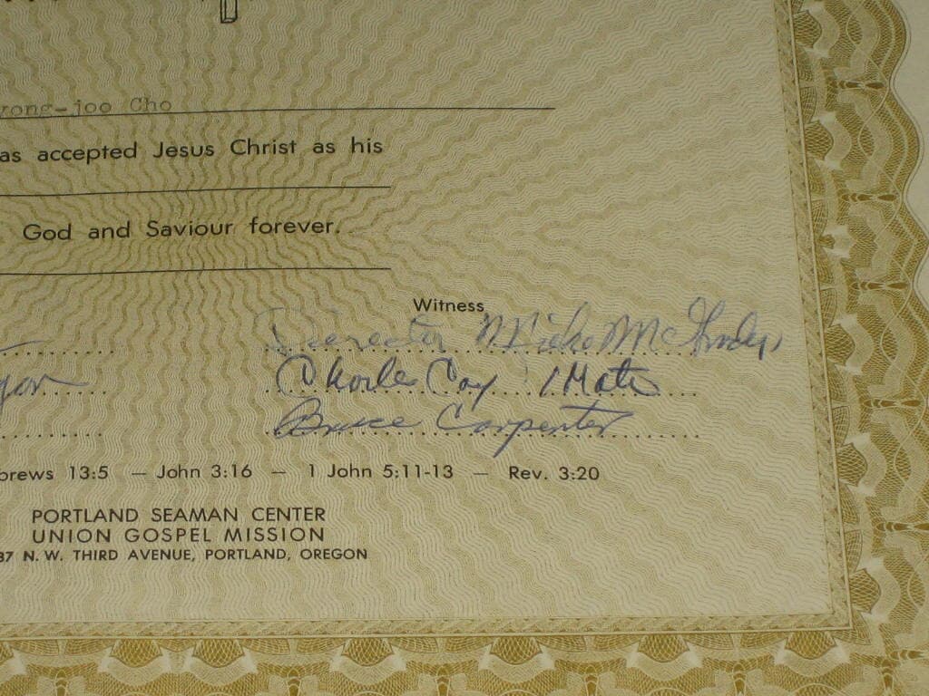 certificate of salvation 