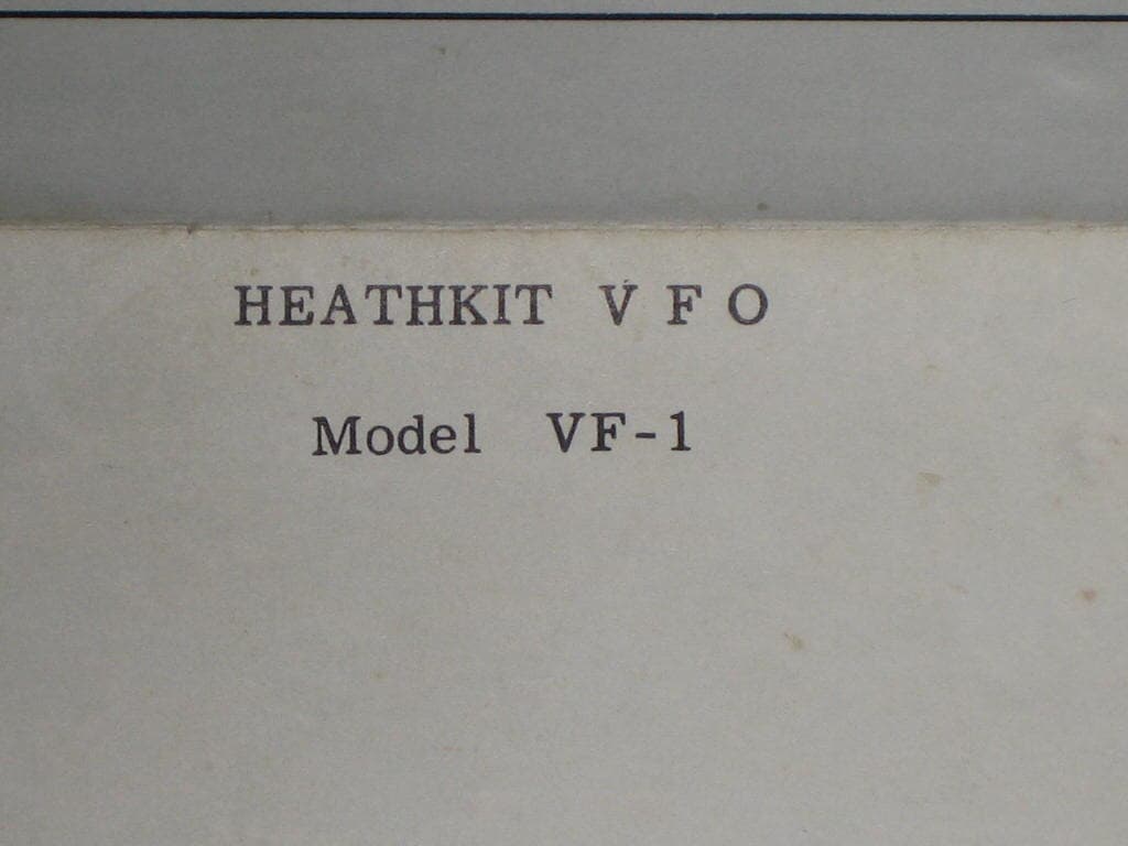 히스킷 HEATHKIT VFO VF-1 회로도 Heath Company 