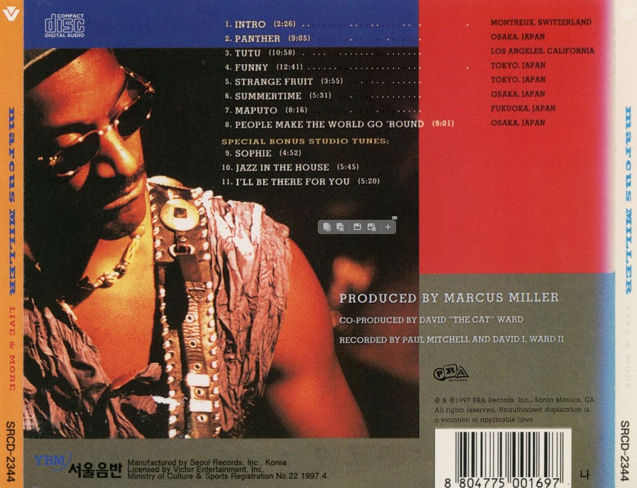 마커스 밀러 - Marcus Miller - Live & More 2Cds