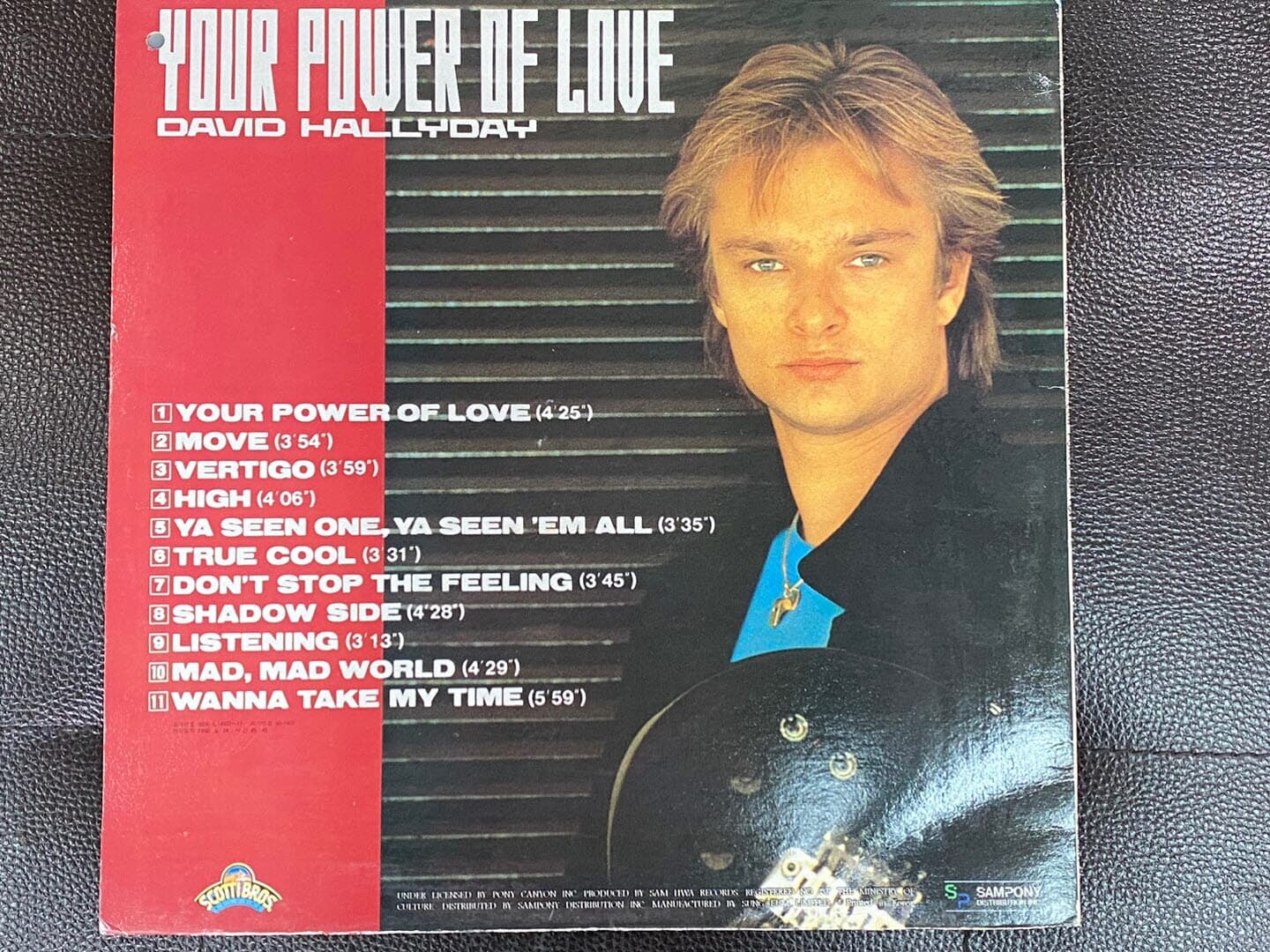 [LP] 데이비드 할리데이 - David Hallyday - Your Power Of Love LP [삼포니-라이센스반]