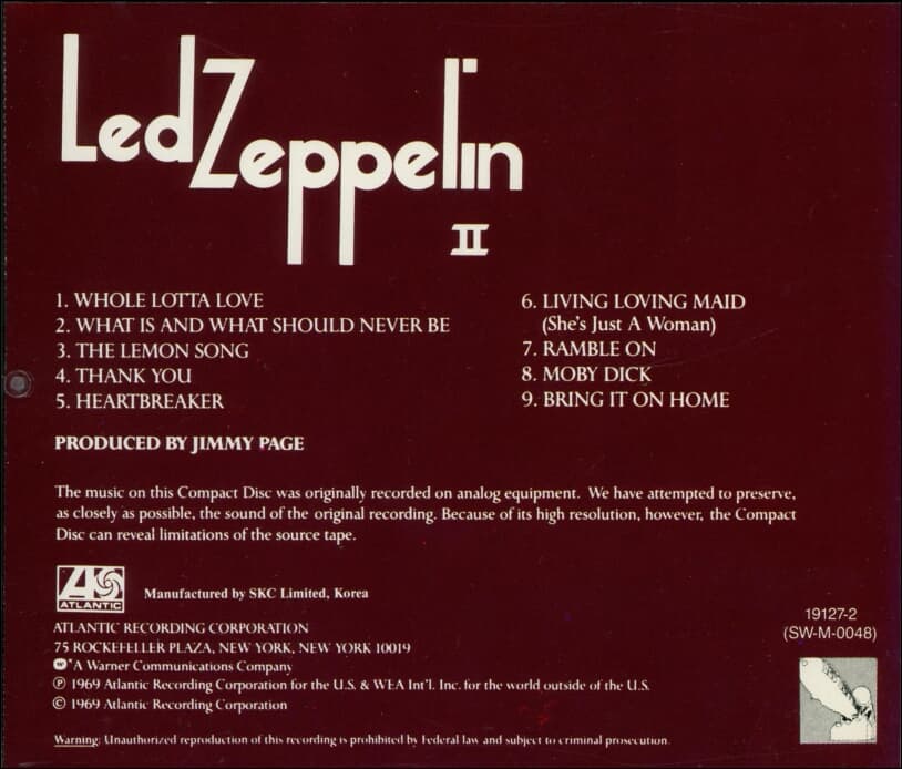 레드 제플린 (Led Zeppelin) - Led Zeppelin II