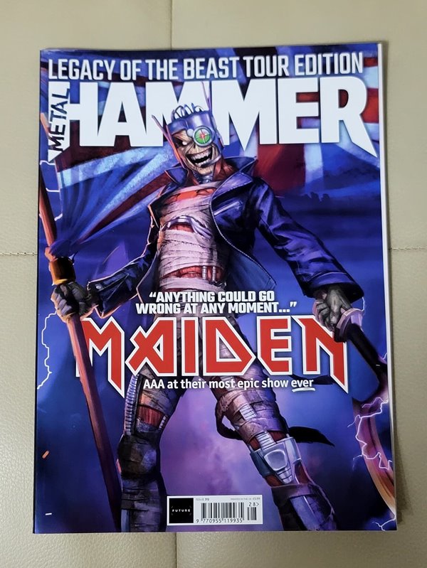 METAL HAMMER MAGAZINE (메탈햄머 매거진) 2018년 312호 - IRON MAIDEN (아이언메이든) 특집호. (부록: 대형 포스터, 포스트카드, 코믹북 포함)