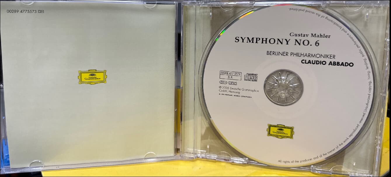 말러 (Gustav Mahler) :  Symphony No. 6 (교향곡 6번) - 클라우디오 아바도 (Claudio Abbado) (EU발매)