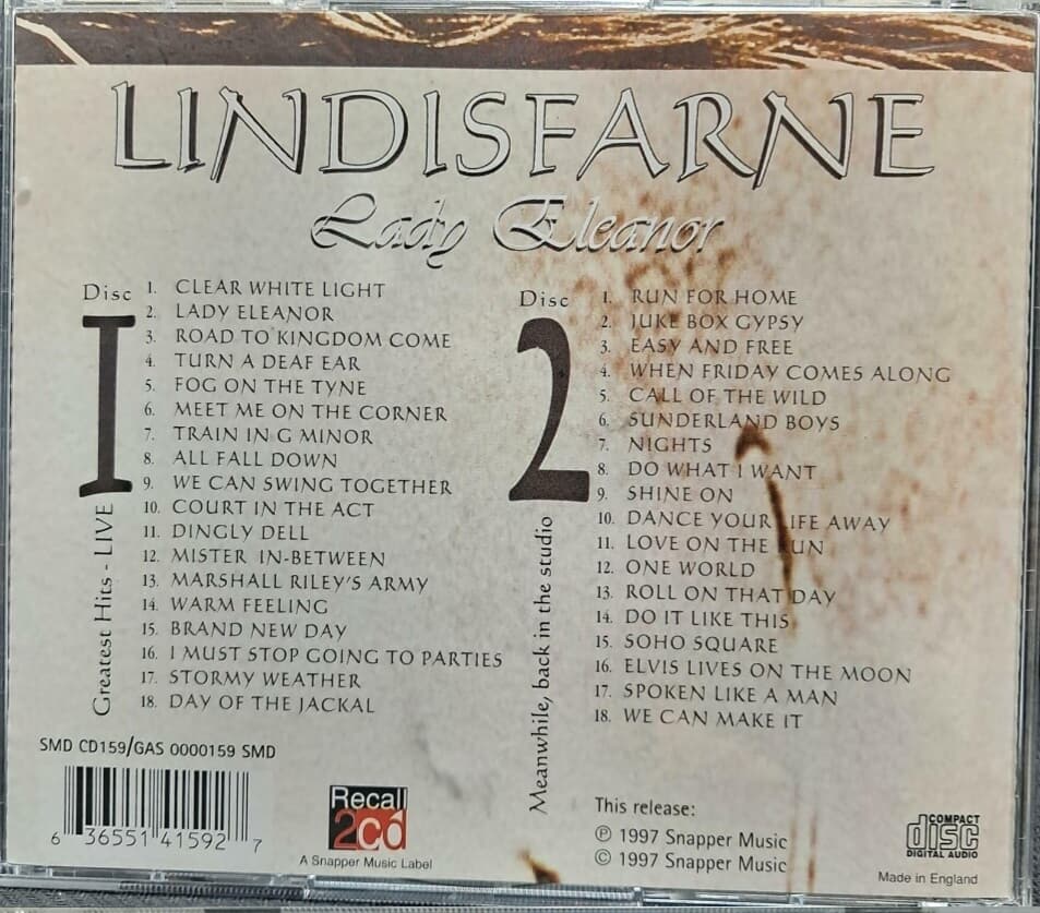 린디스판 (Lindisfarne) 라이브&스튜디오 2cd