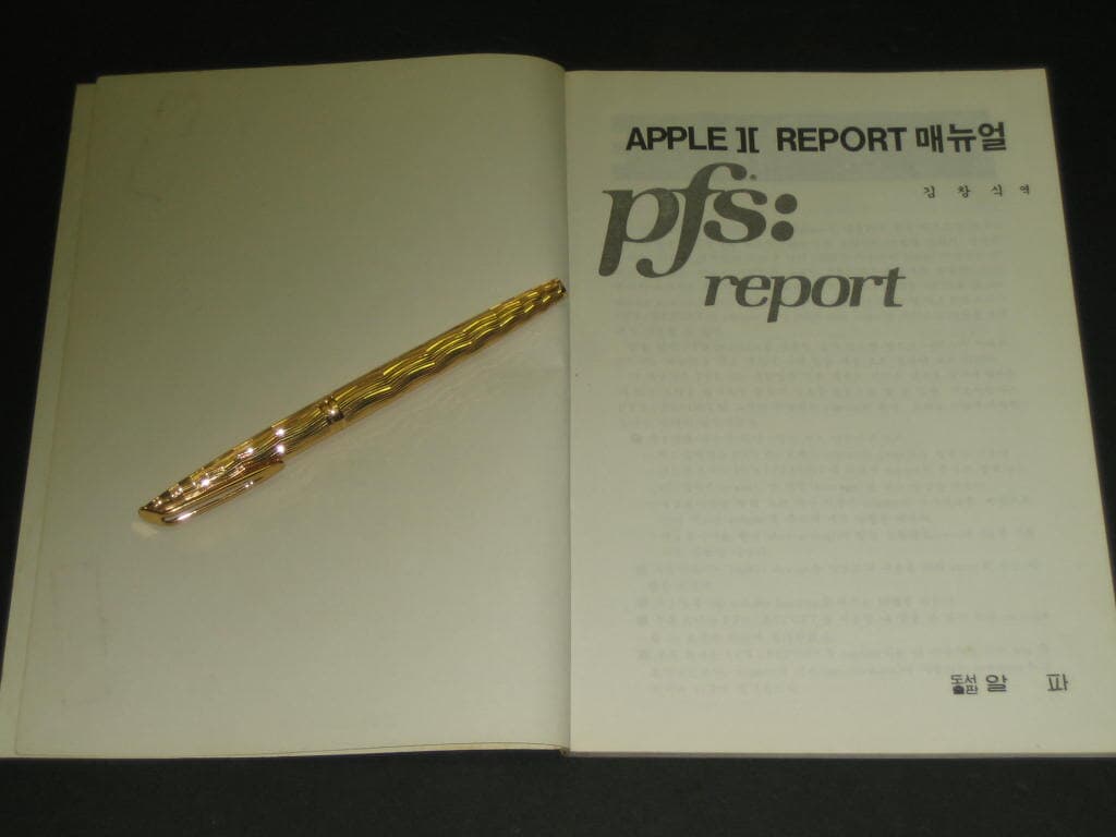 PFS : REPORT APPLE 2 REPORT 매뉴얼 manual - 김창식역 / 알파