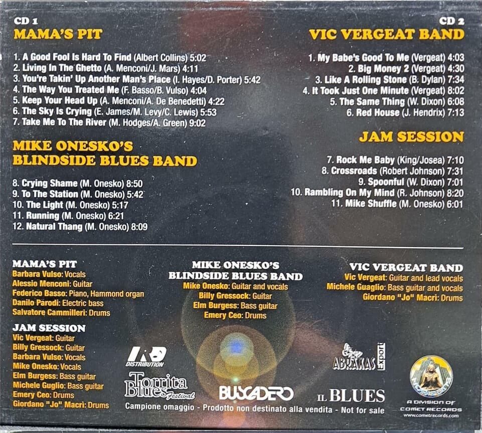 COMET RECORDS ALL STARS/Live At The Torrita Blues Festival 2002 2CD