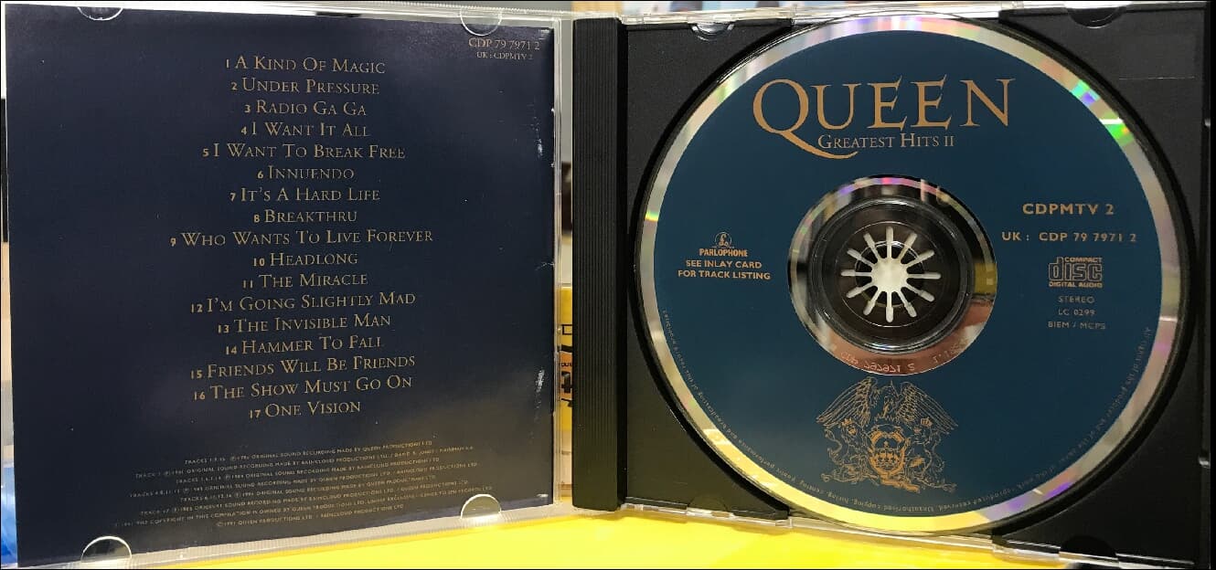 퀸 (Queen) - Greatest Hits II (UK & Europe발매)