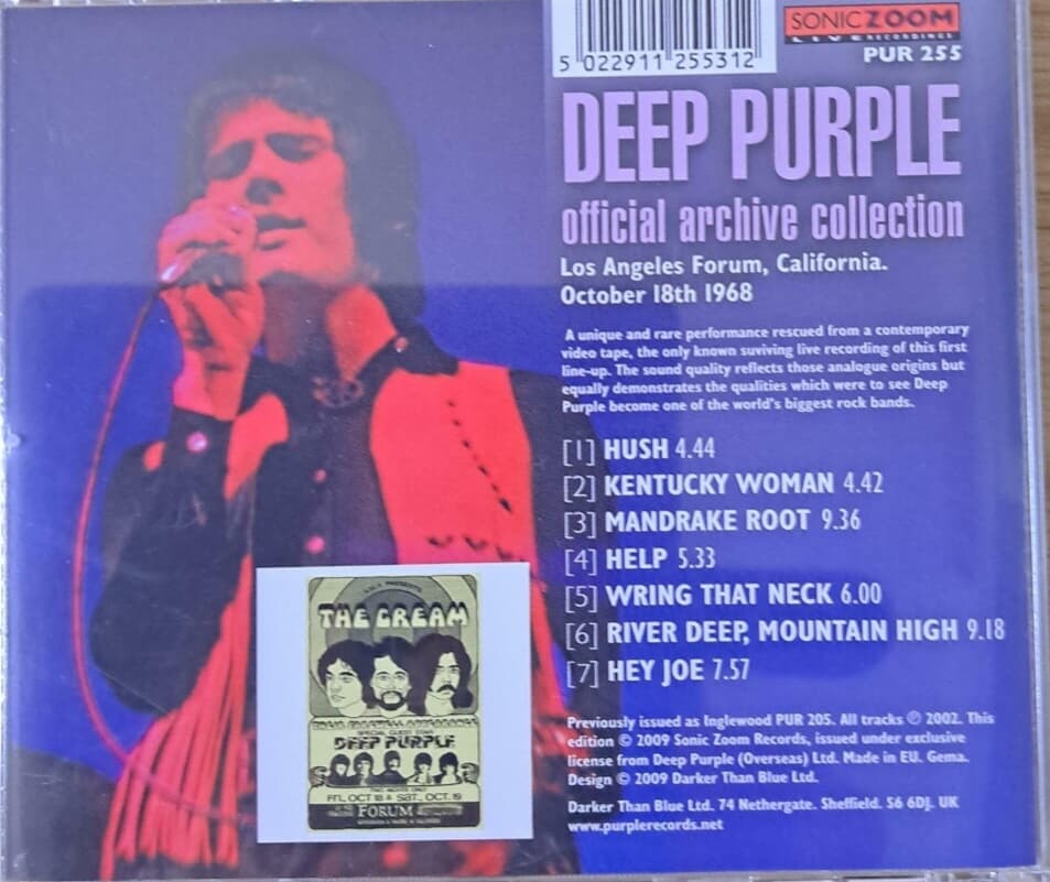 DEEP PURPLE/LIVE AT INGLEWOOD 1968
