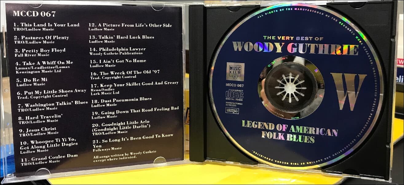 우디 거스리 (Woody Guthrie) - The Very Best Of Woody Guthrie(UK발매)