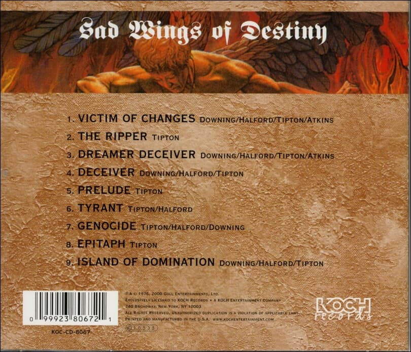 주다스 프리스트 (Judas Priest) - Sad Wings Of Destiny(US발매)