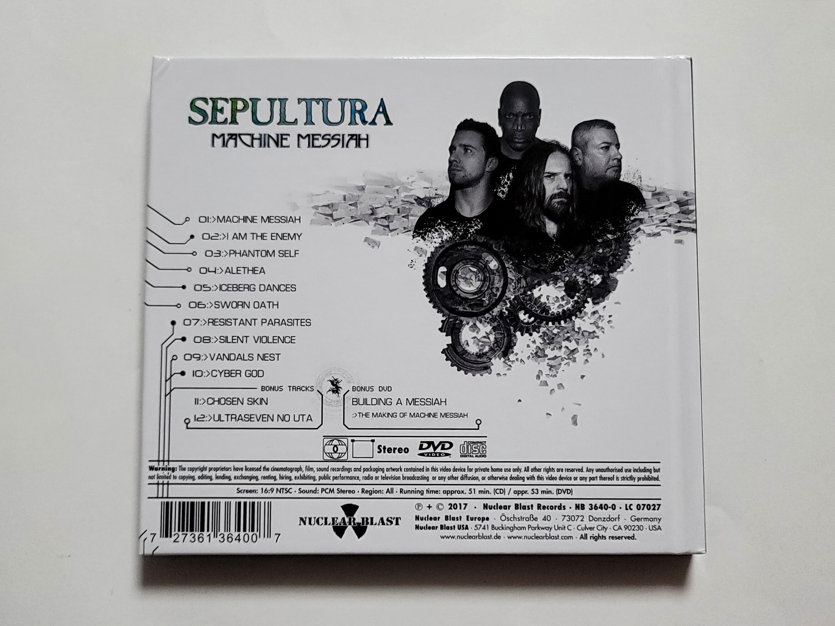 (수입 CD+DVD 초판 한정 디지북) Sepultura - Machine Messiah