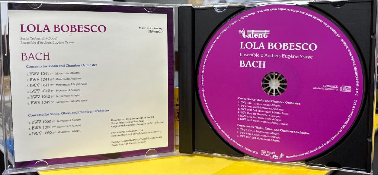 Bach : Bwv 1041 & 1042 - 보베스코 (Lola Bobescu)(독일발매)