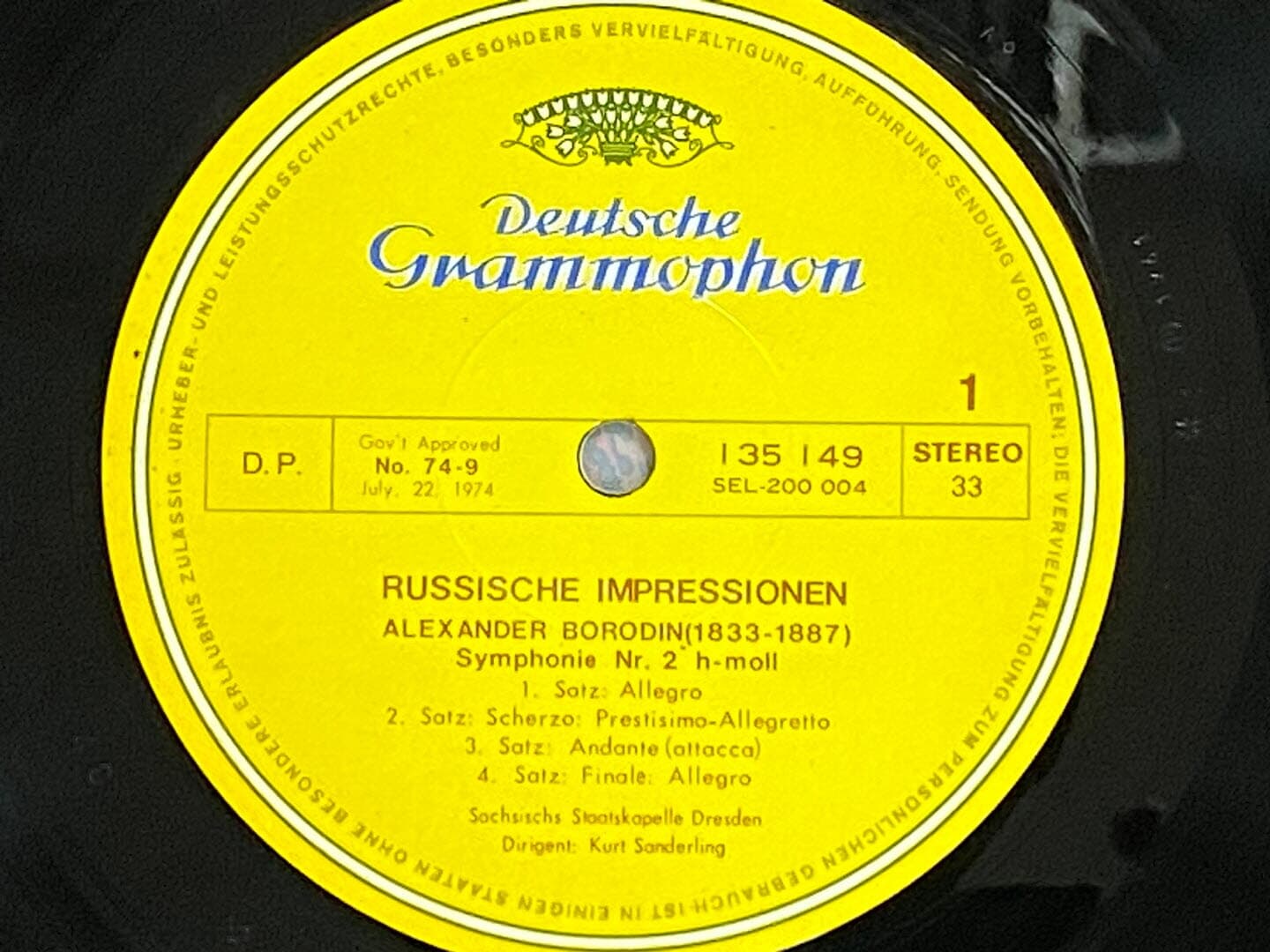 [LP] Russische Impressionen - Borodin,Glinka,Liadow LP [성음-라이센스반]