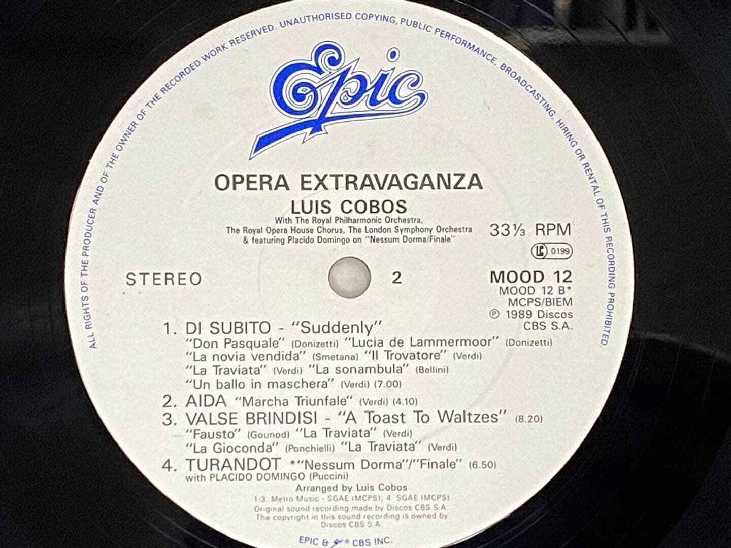 [LP] 루이스 코보스 - Luis Cobos - Opera Extravaganza LP [U.K반]