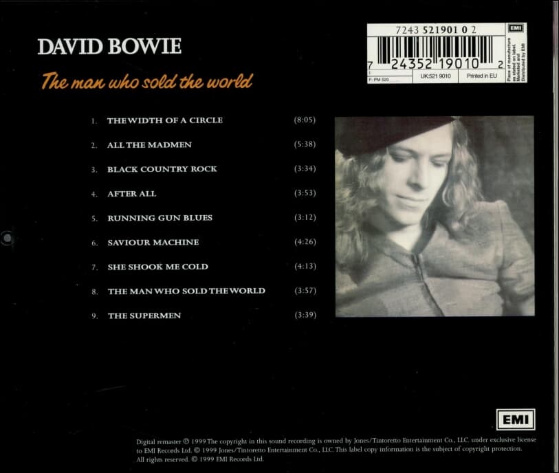 데이빗 보위 (David Bowie) - The Man Who Sold The World(EU발매)