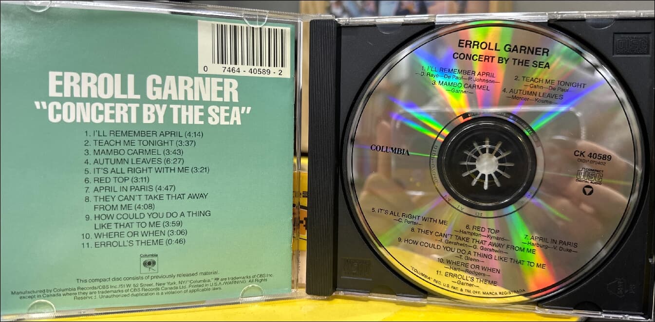 에롤 가너 (Erroll Garner) -  Concert By The Sea(US발매)