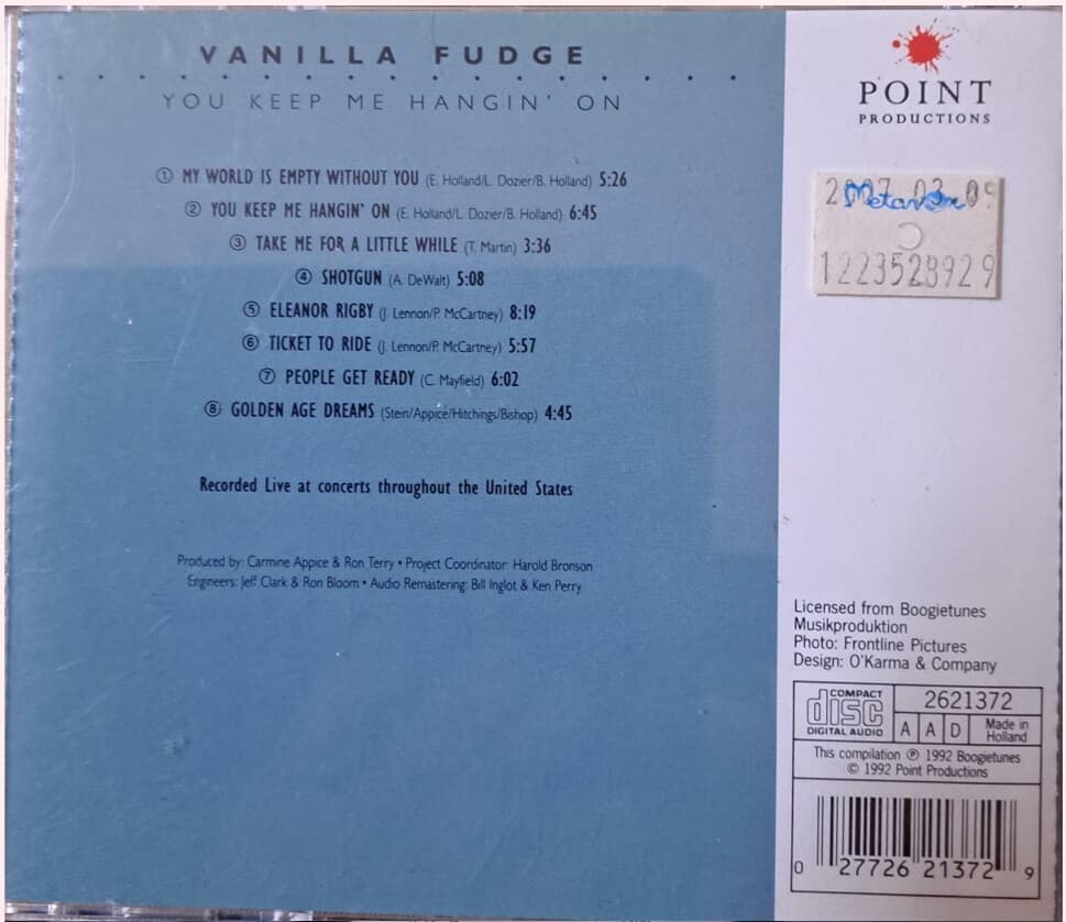 VANILLA FUDGE/LIVE