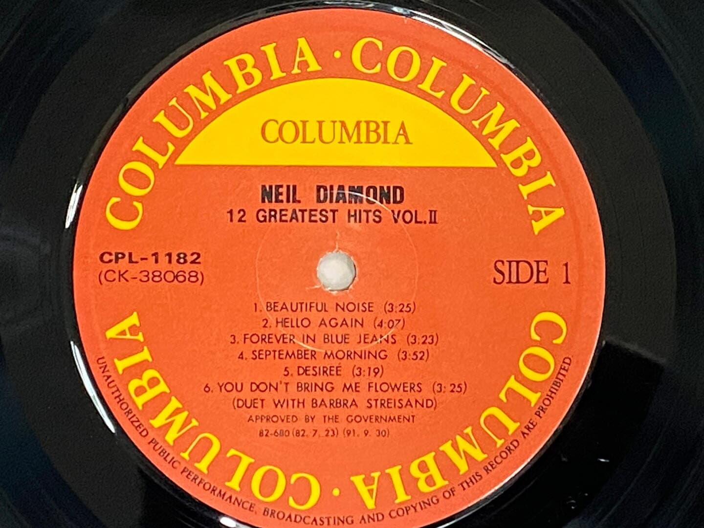 [LP] 닐 다이아몬드 - Neil Diamond - 12 Greatest Hits Vol.2 LP [Epic-라이센스반]