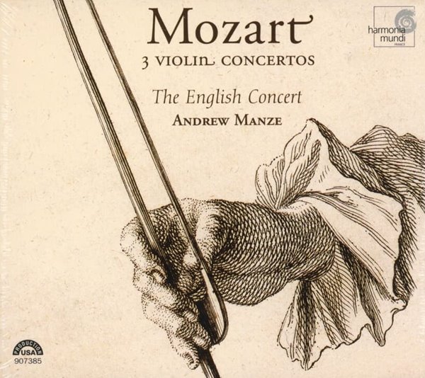 Mozart : Three Violin Concertos (바이올린 협주곡) - 맨지 (Andrew Manze)(미개봉)(유럽발매)