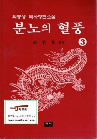 분노의 혈풍 3 - 와룡생 역사장편소설 (1995년 초판)