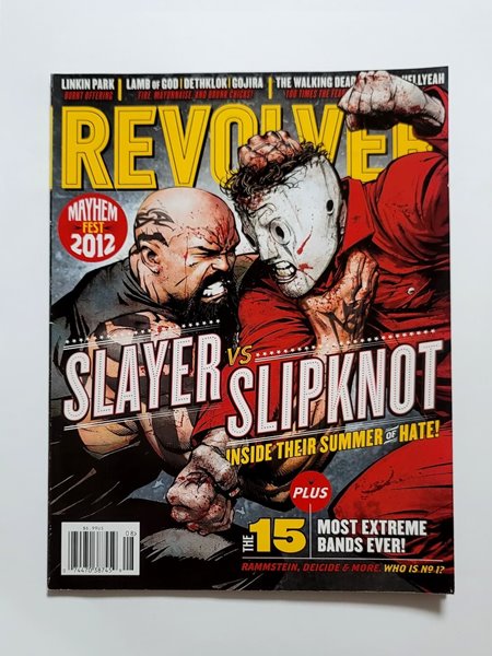 (미국 락,메탈 잡지) REVOLVER (리볼버 매거진) 2012년 7.8월호 (Cover: Slayer VS Slipknot)