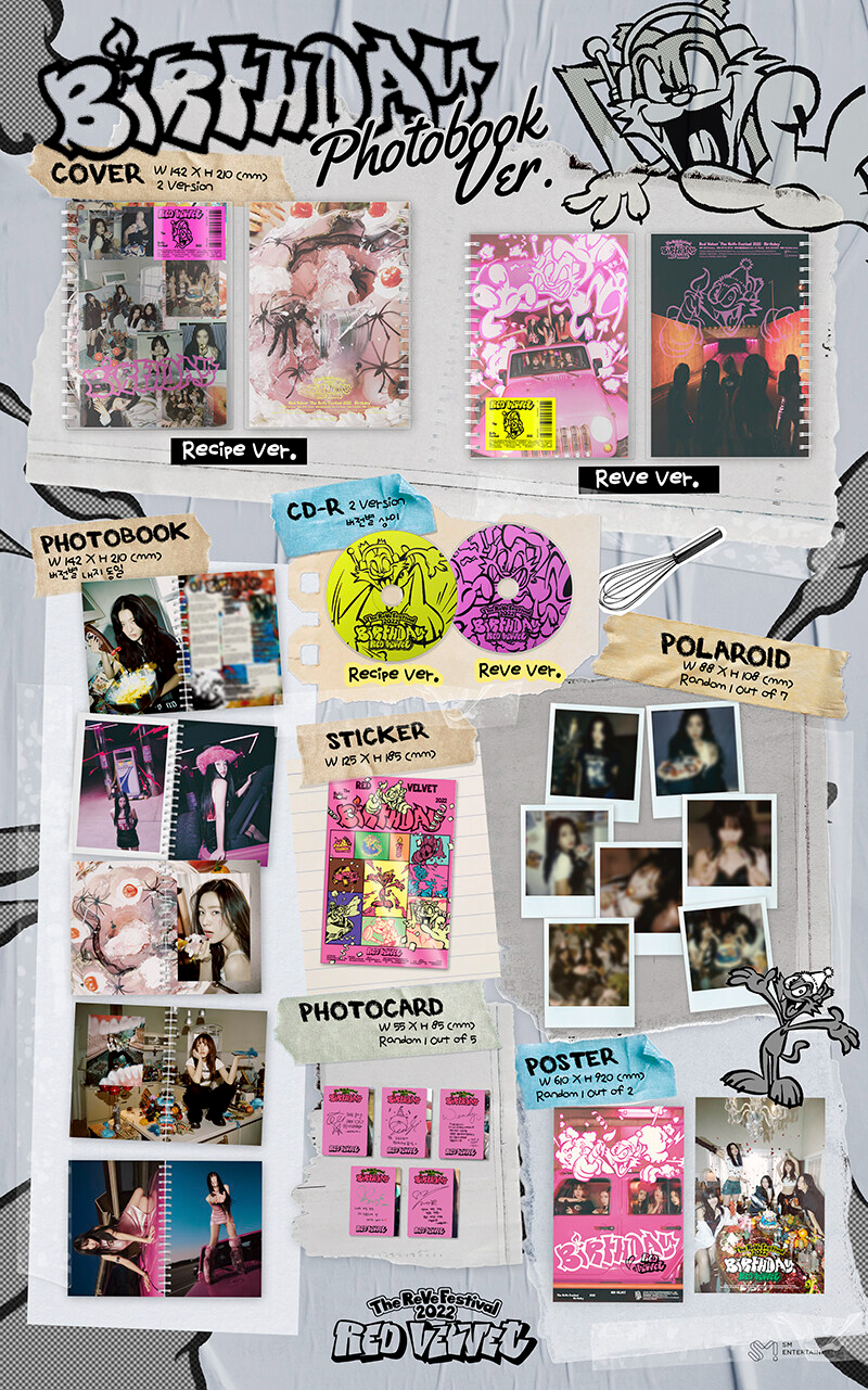 [미개봉] 레드벨벳 (Red Velvet) / The ReVe Festival 2022 : Birthday (Photobook Ver.) (2종 중 1종 랜덤 발송)