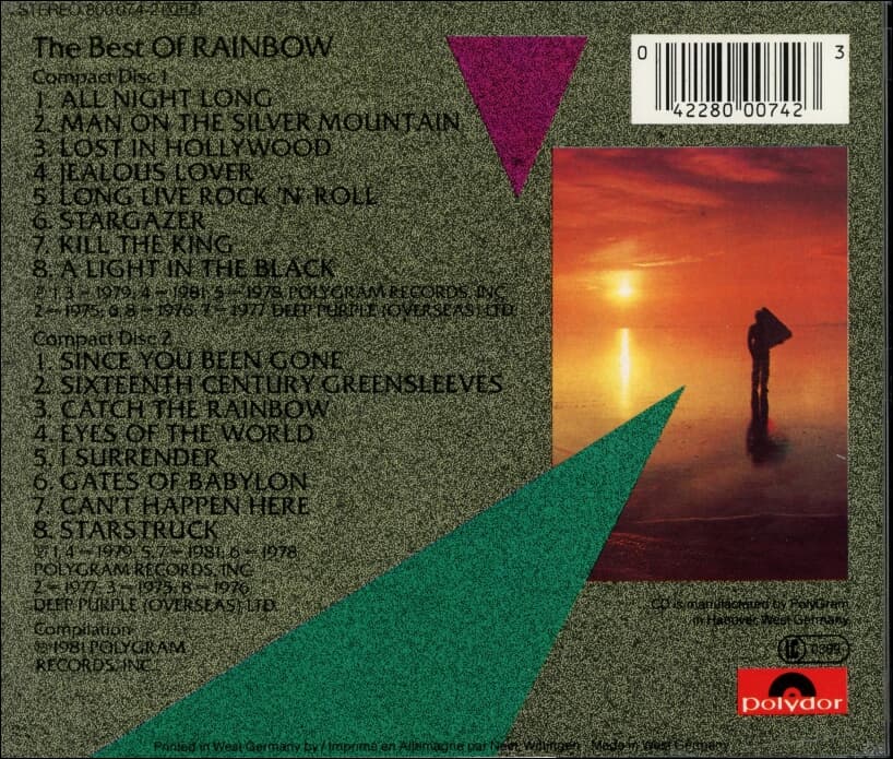 레인보우 (Rainbow) - The Best Of Rainbow (2cd)(독일발매)