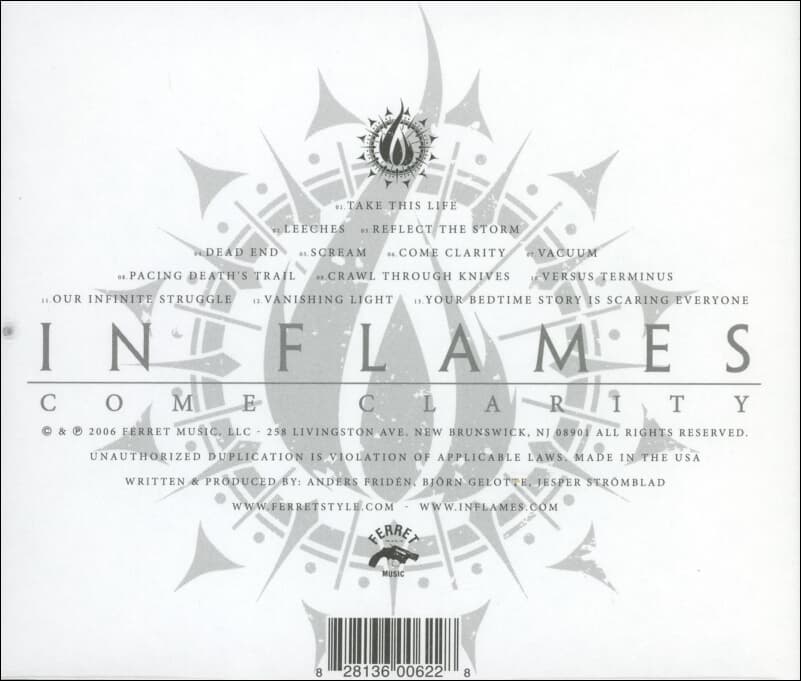 인 플레임스 (In Flames) - Come Clarity  (US발매)