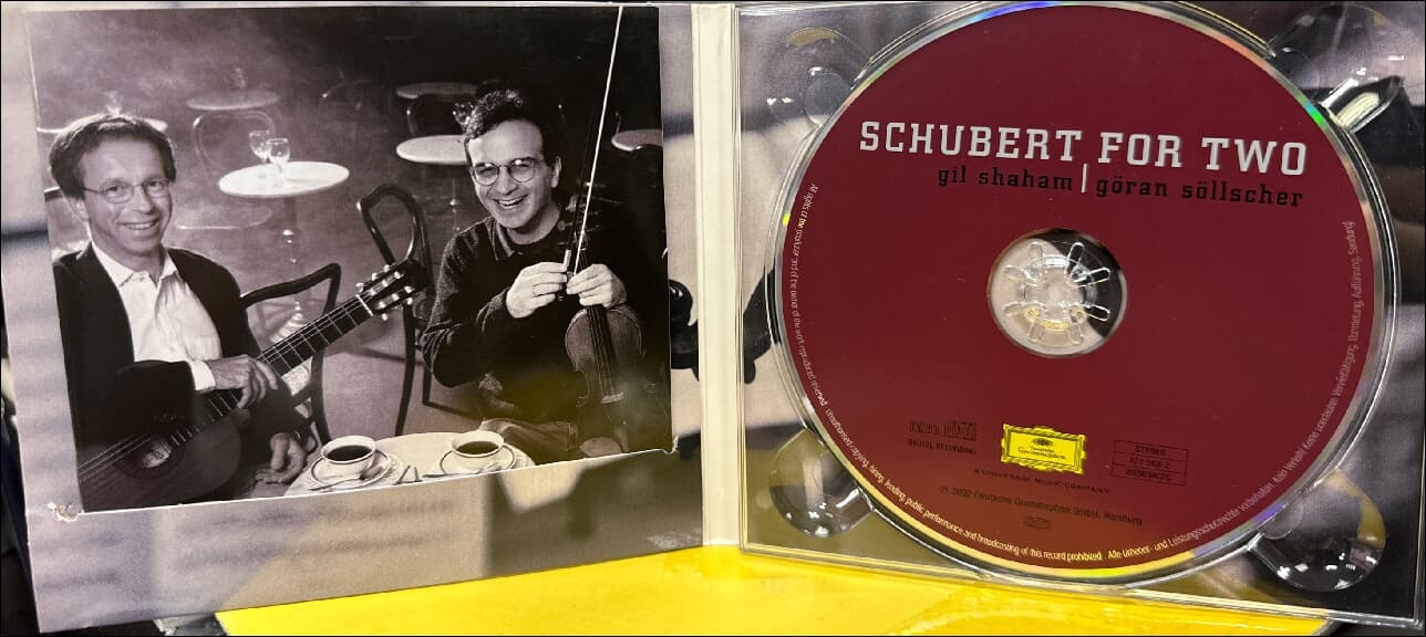 Schubert : Schubert For Two - 쇨셔 (Goran Sollscher), 샤함 (Gil Shaham)(독일발매)