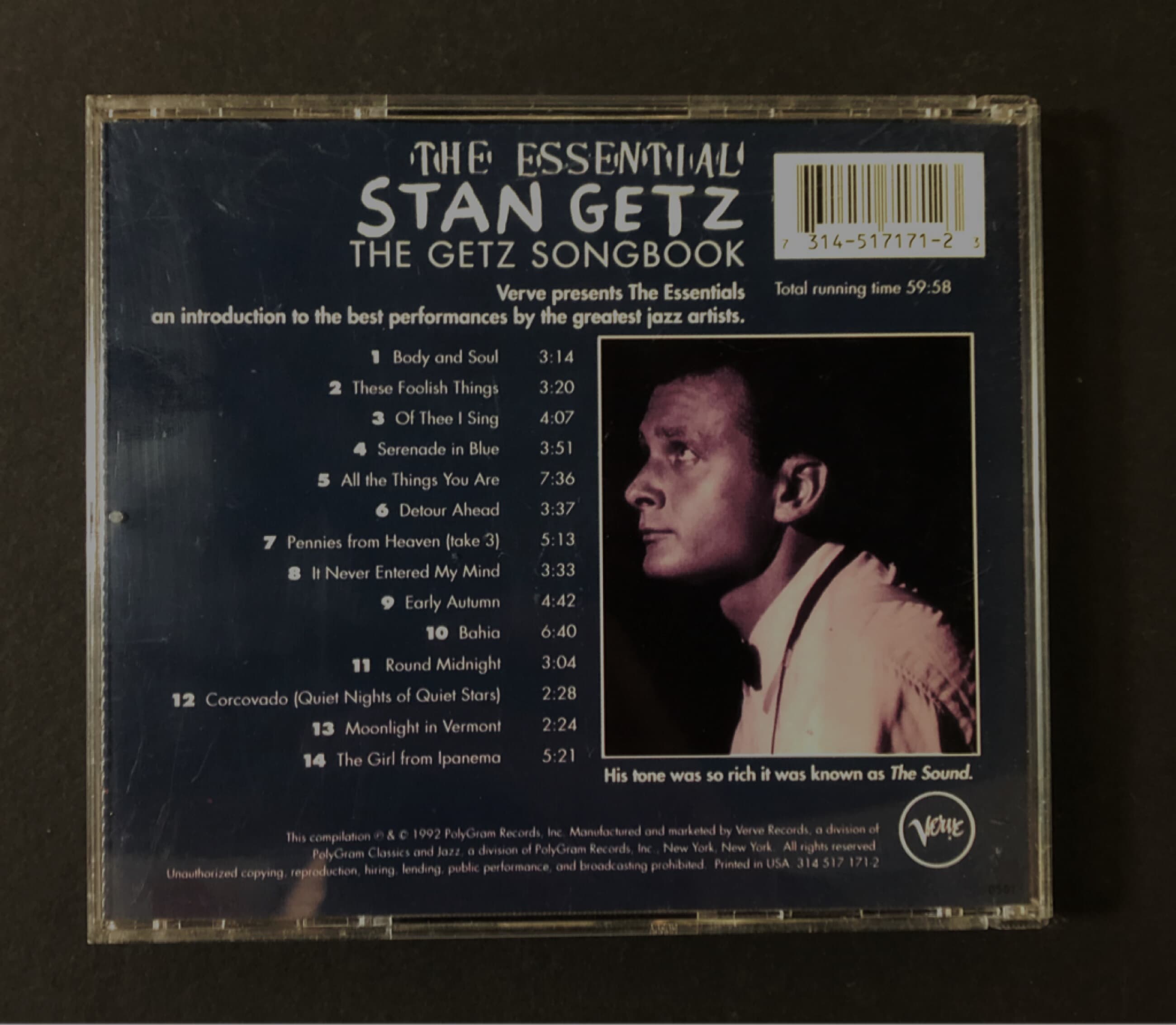 [CD] 수입반 STAN GETZ - THE ESSENTIAL (US발매)