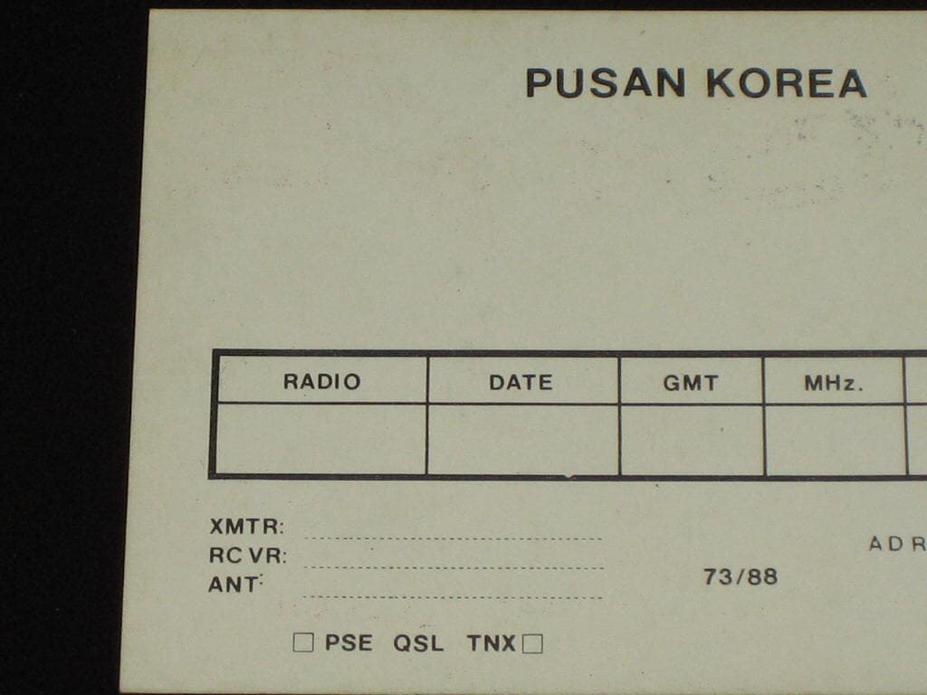 독도이동무선국 HM9A/5 SWL QSL 카드 HL-5001 HL5AP 조병주 HLKJ HLKA KBS DBS 동아방송 TBC KARL CQ HAM 우편엽서 서울방송