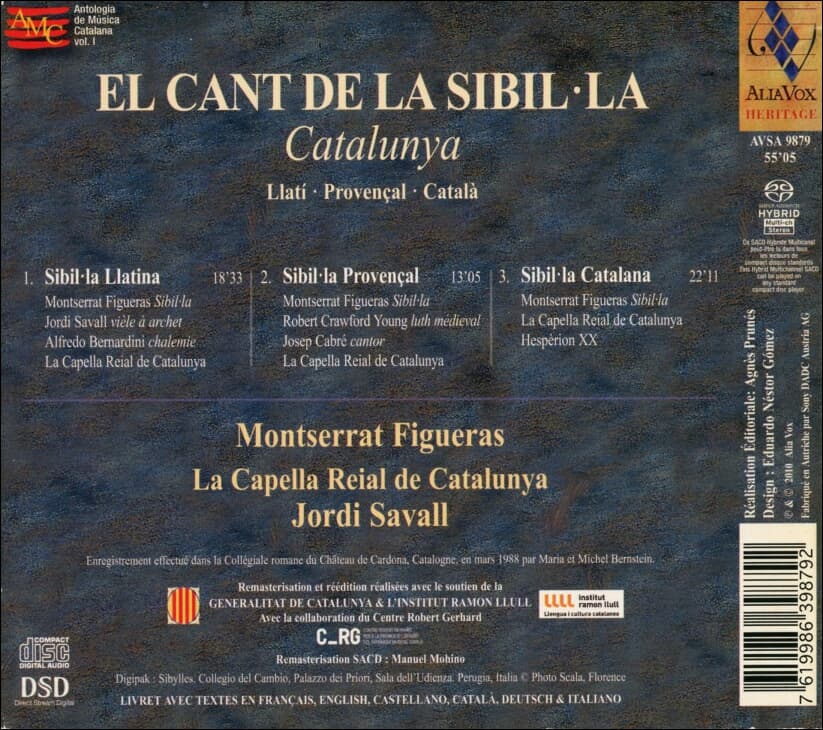 El Cant De La Sibil·la (시빌라의 노래 ) - 사발 (Jordi Savall) (지휘자),피구에라스 (Montserrat Figueras)(SACD)(유럽발매)