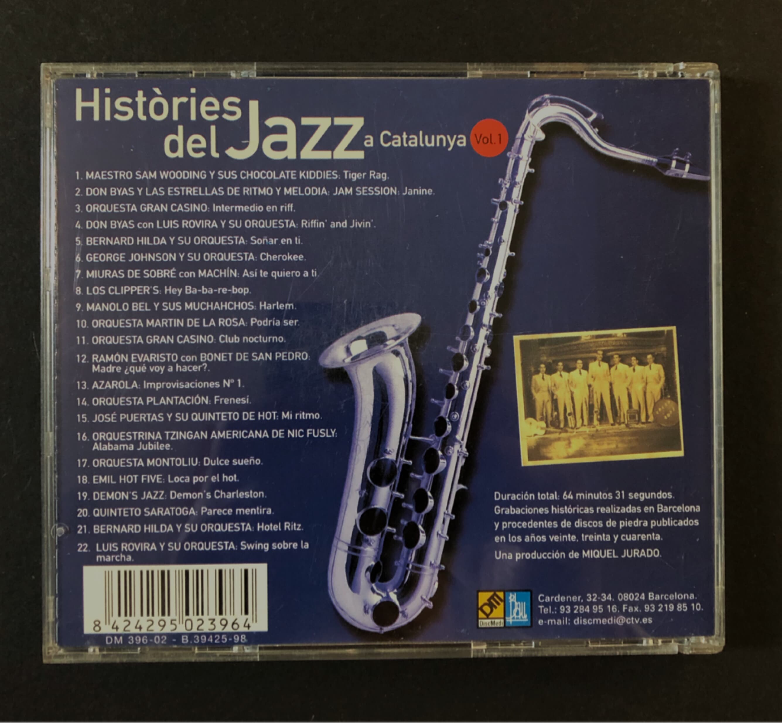 [CD] 수입반  HISTORIES DEL JAZZ A CATALUNYA VOL.1 