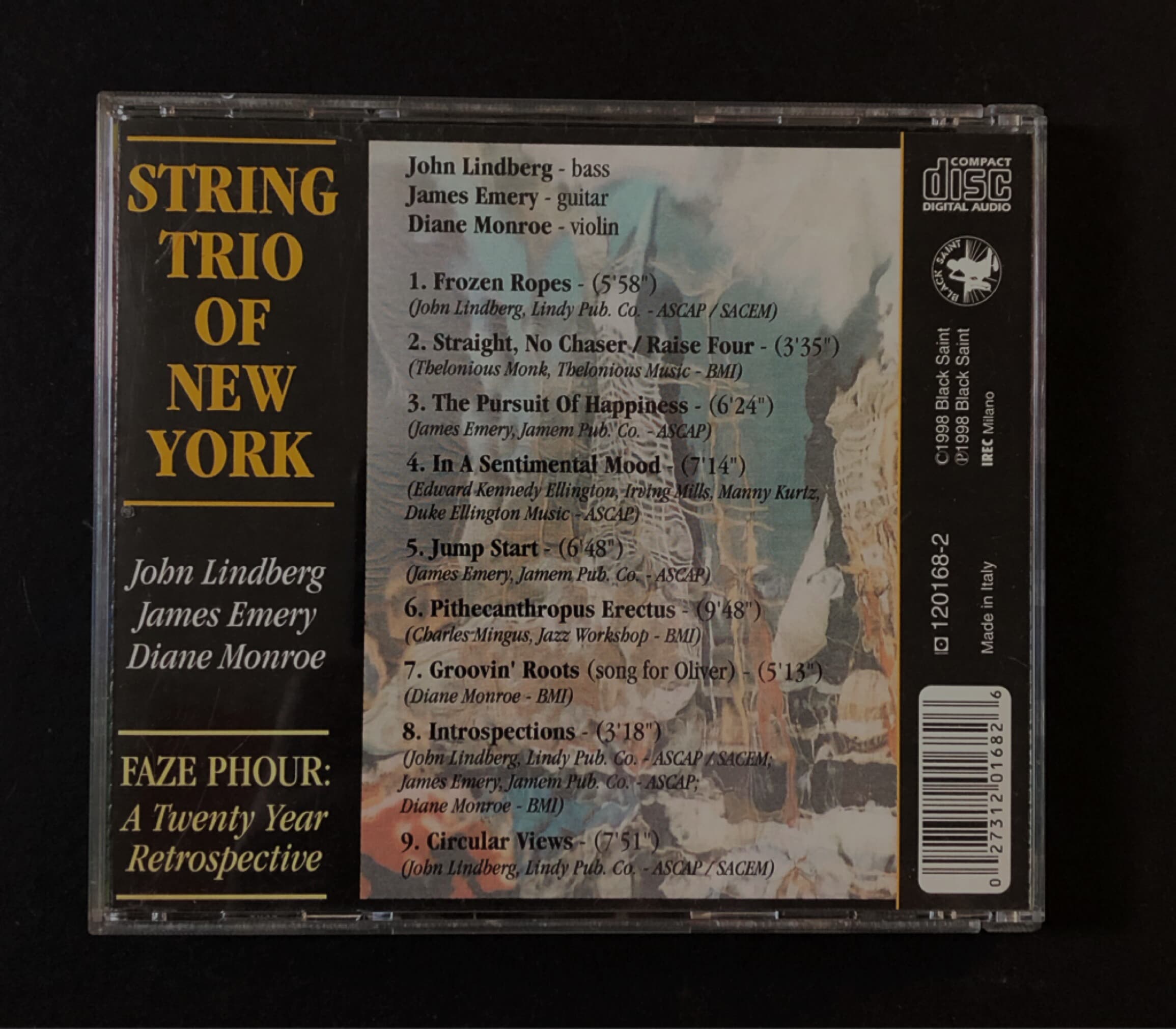 [CD] 수입반  STRING TRIO OF NEW YORK (이태리 발매)
