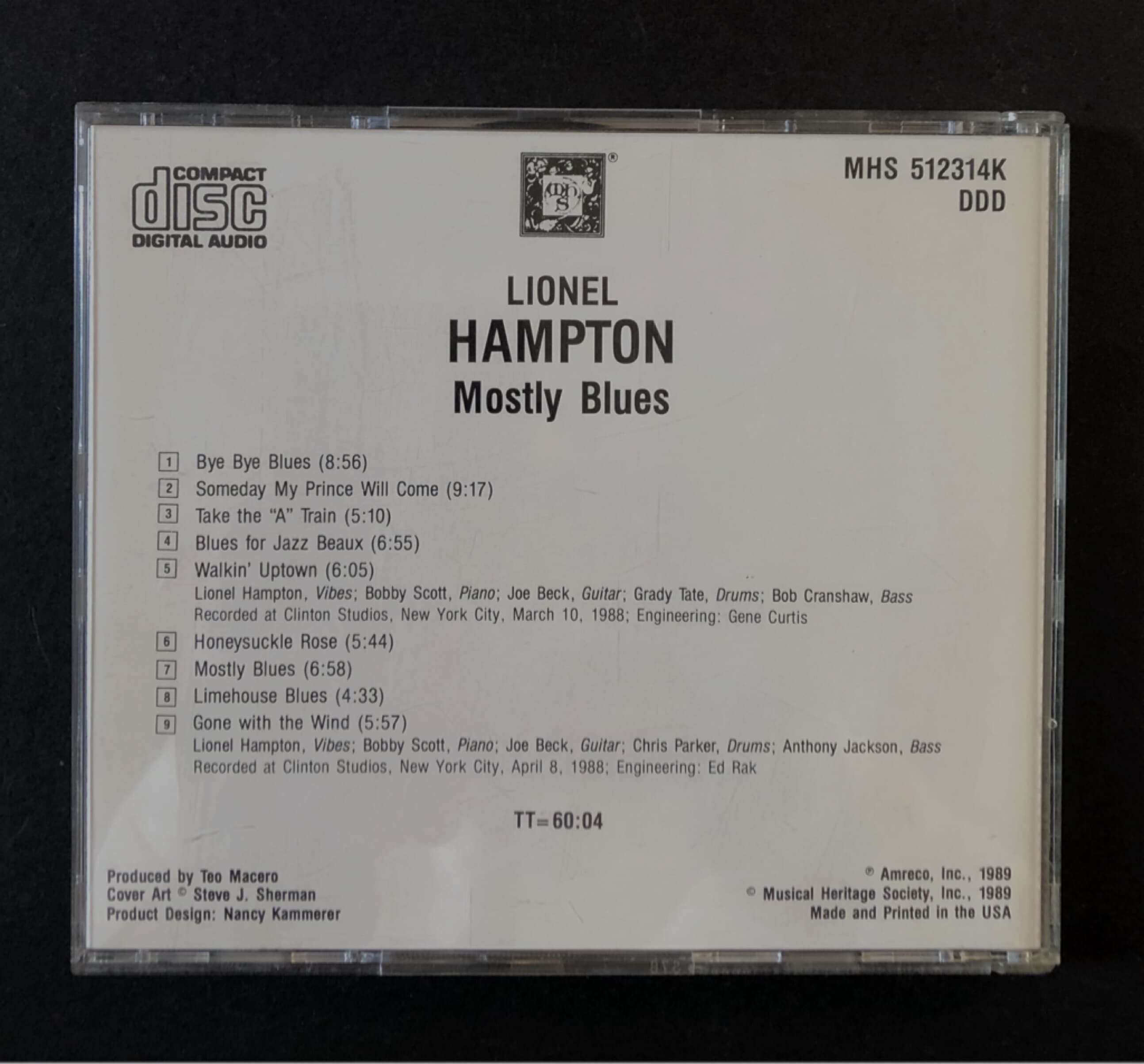 [CD] LIONEL HAMPTON - MOSTLY BLUES (US 발매)