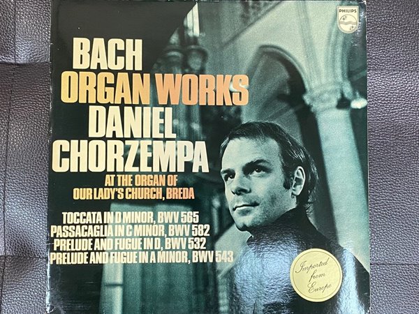 [LP] 다니엘 코르젬파 - Daniel Chorzempa - Bach Organ Works LP [홀랜드반]