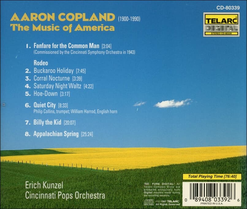 코플랜드 (Aaron Copland) : The Music Of America (아메리카의 음악) - 쿤젤 (Erich Kunzel)
