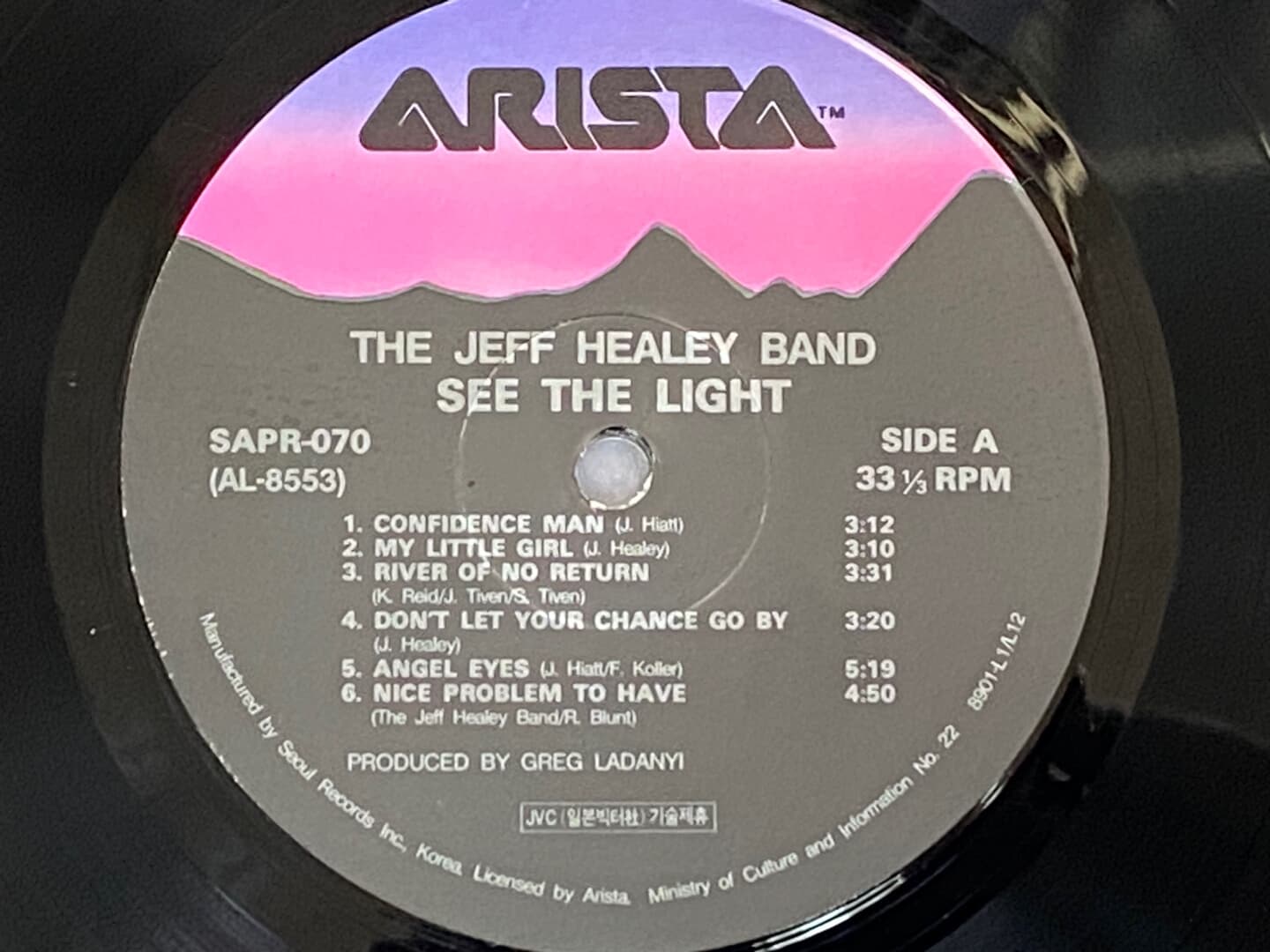 [LP] 제프 힐리 밴드 - The Jeff Healey Ban - See The Light LP [서울-라이센스반]