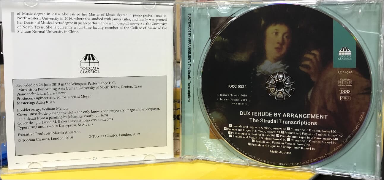 북스테후데 (Dietrich Buxtehude) : 피아노로 듣는 북스테후데 - 메일린 아이 (Meilin Ai)(독일발매)