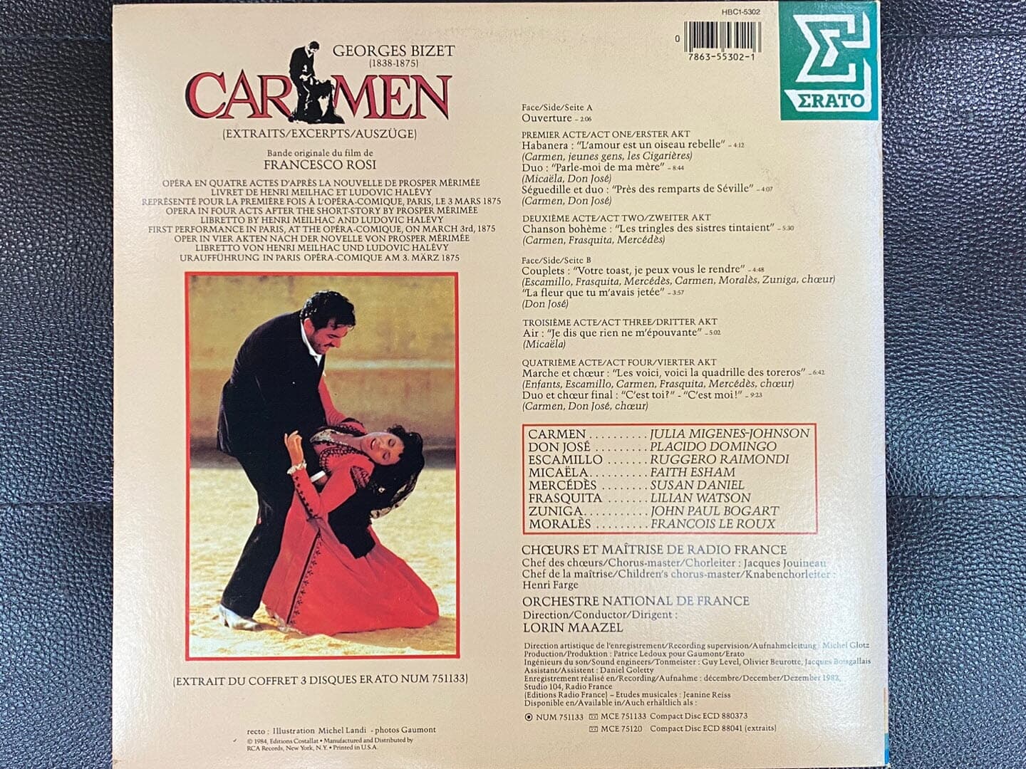 [LP] 플라시도 도밍고 - Placido Domingo - Bizet Carmen LP [U.S반]