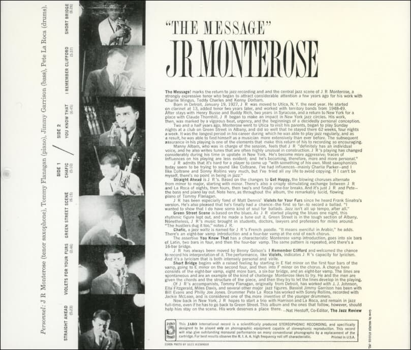 제이 알 몬테로즈 (J.R. Monterose) - The Message(일본발매)