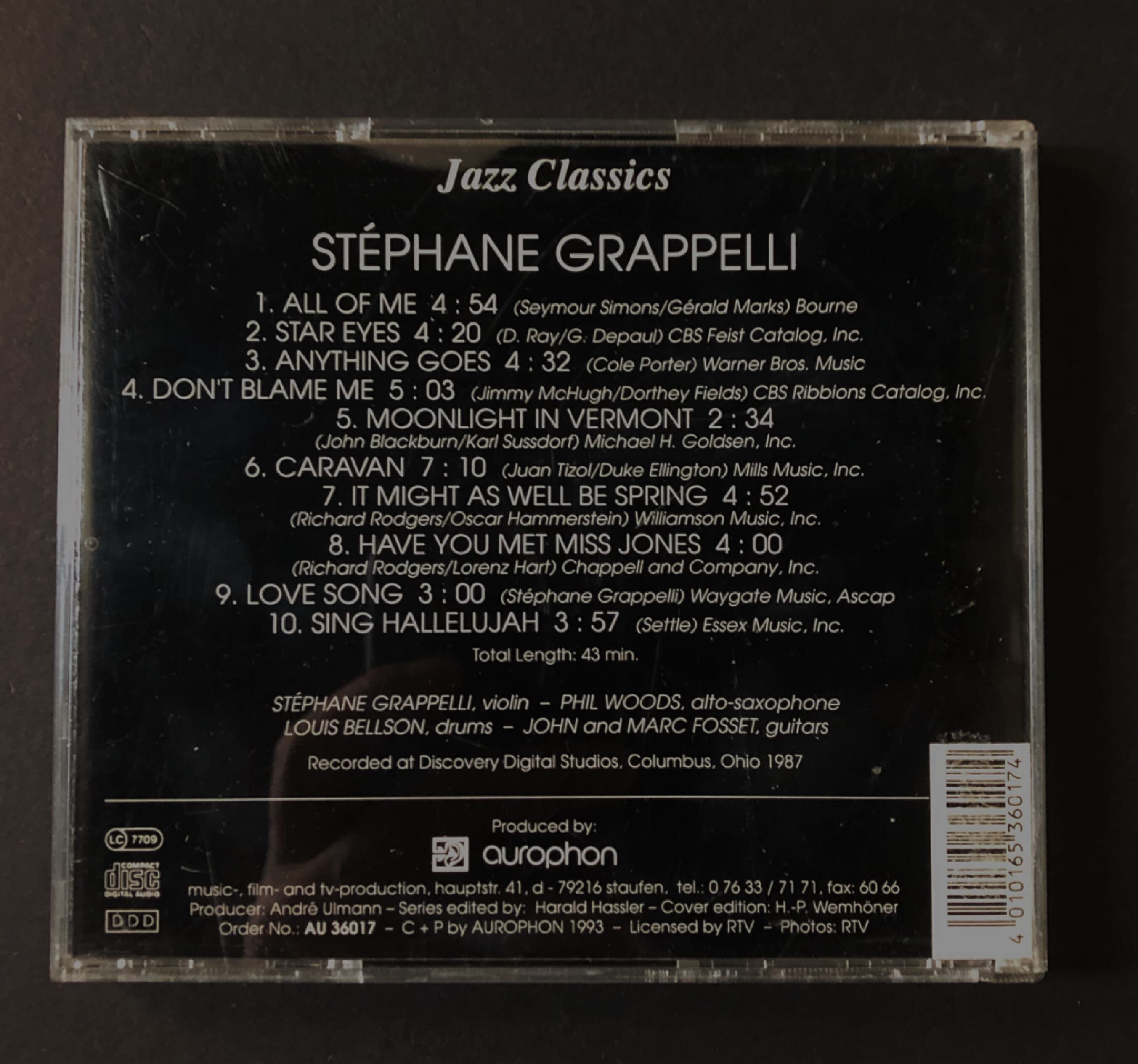 [CD] 수입반 STEPHANE GRAPPELLI  (US발매)