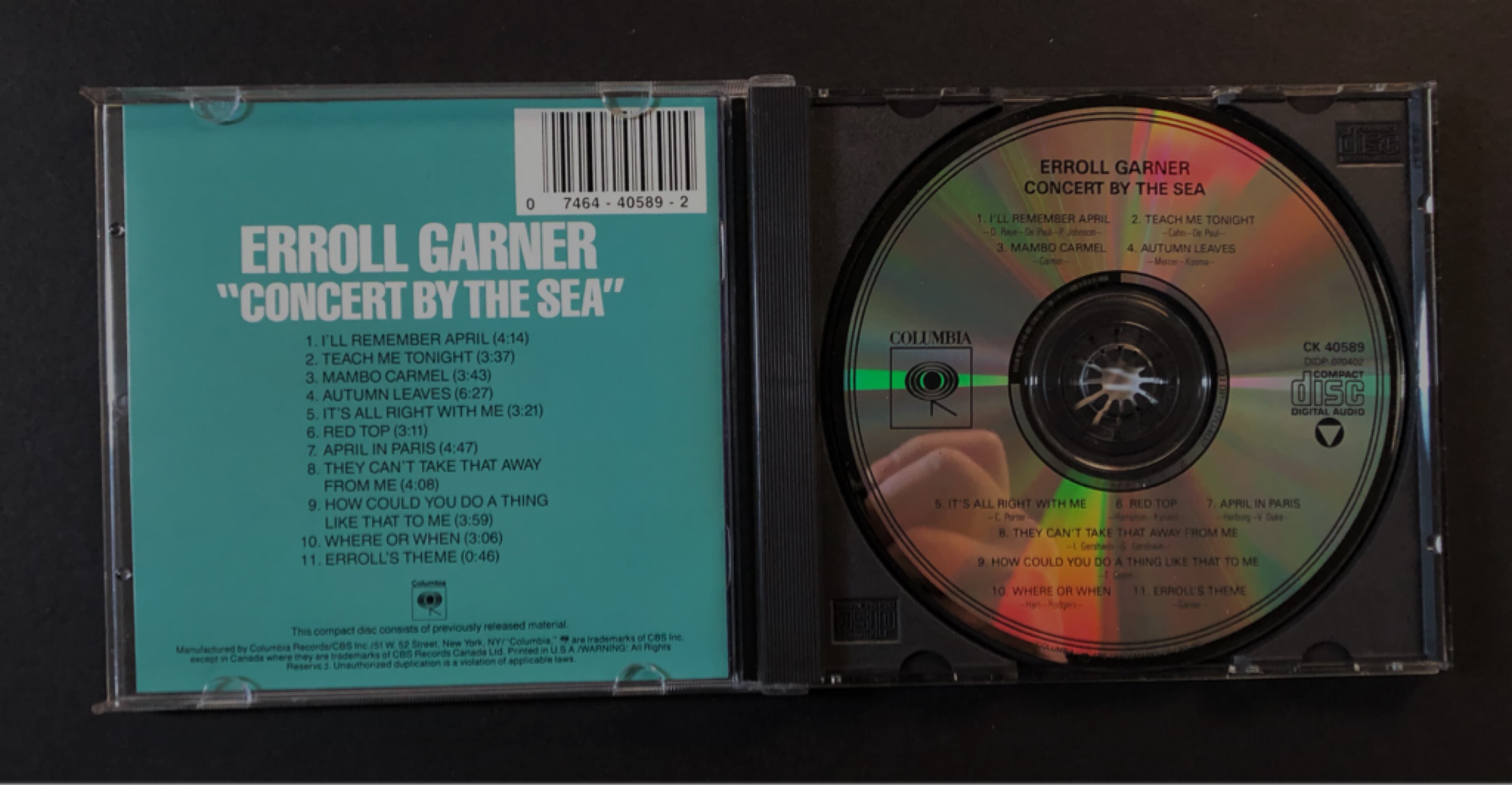 [CD] 수입반 ERROLL GARNER - CONCERT BY THE SEA (US발매)