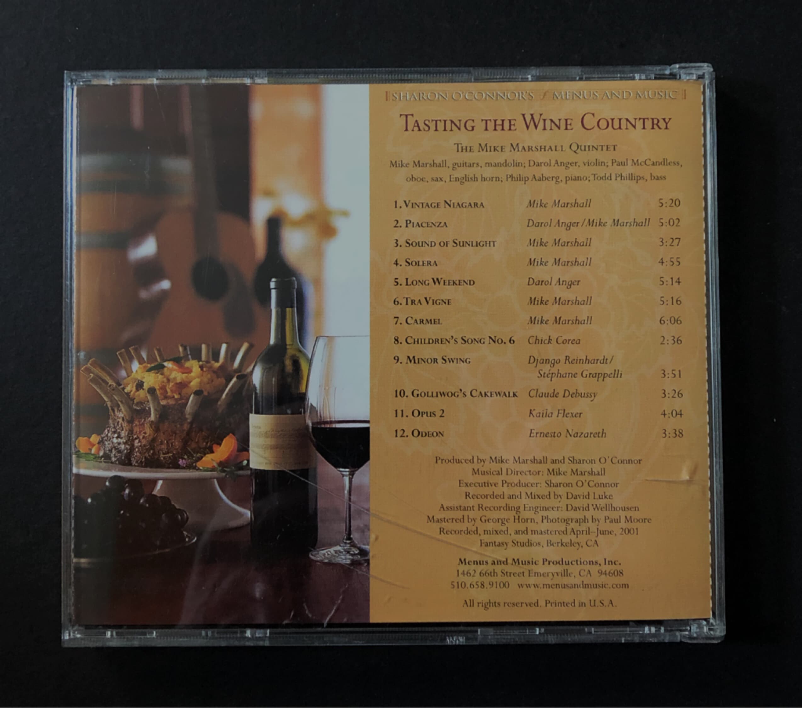 [CD] 수입반 THE MIKE MARSHALL QUINTET- TASTING THE WINE COUNTRY (US 발매)