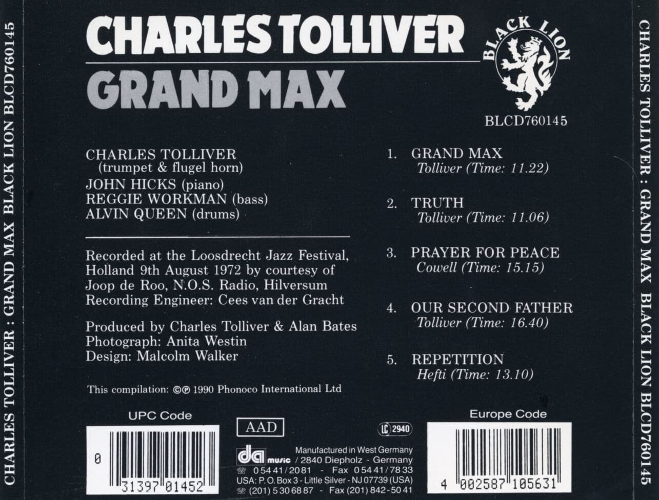 찰스 톨리버 - Charles Tolliver - Grand Max [독일발매]