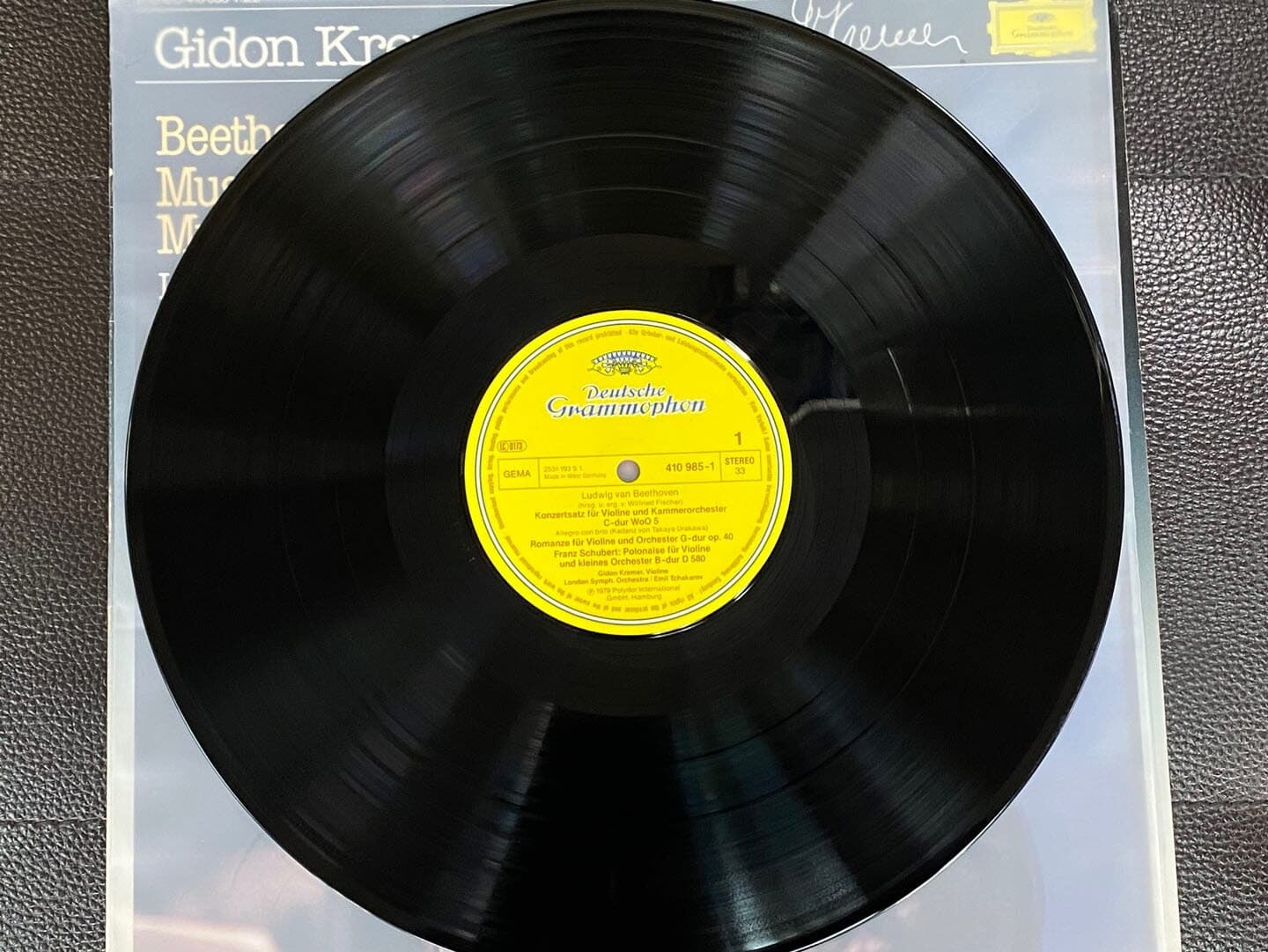 [LP] 기돈 크레머 - Gidon Kremer - Beethoven,Schubert Musik Fur Violine & Orchester LP [독일반]