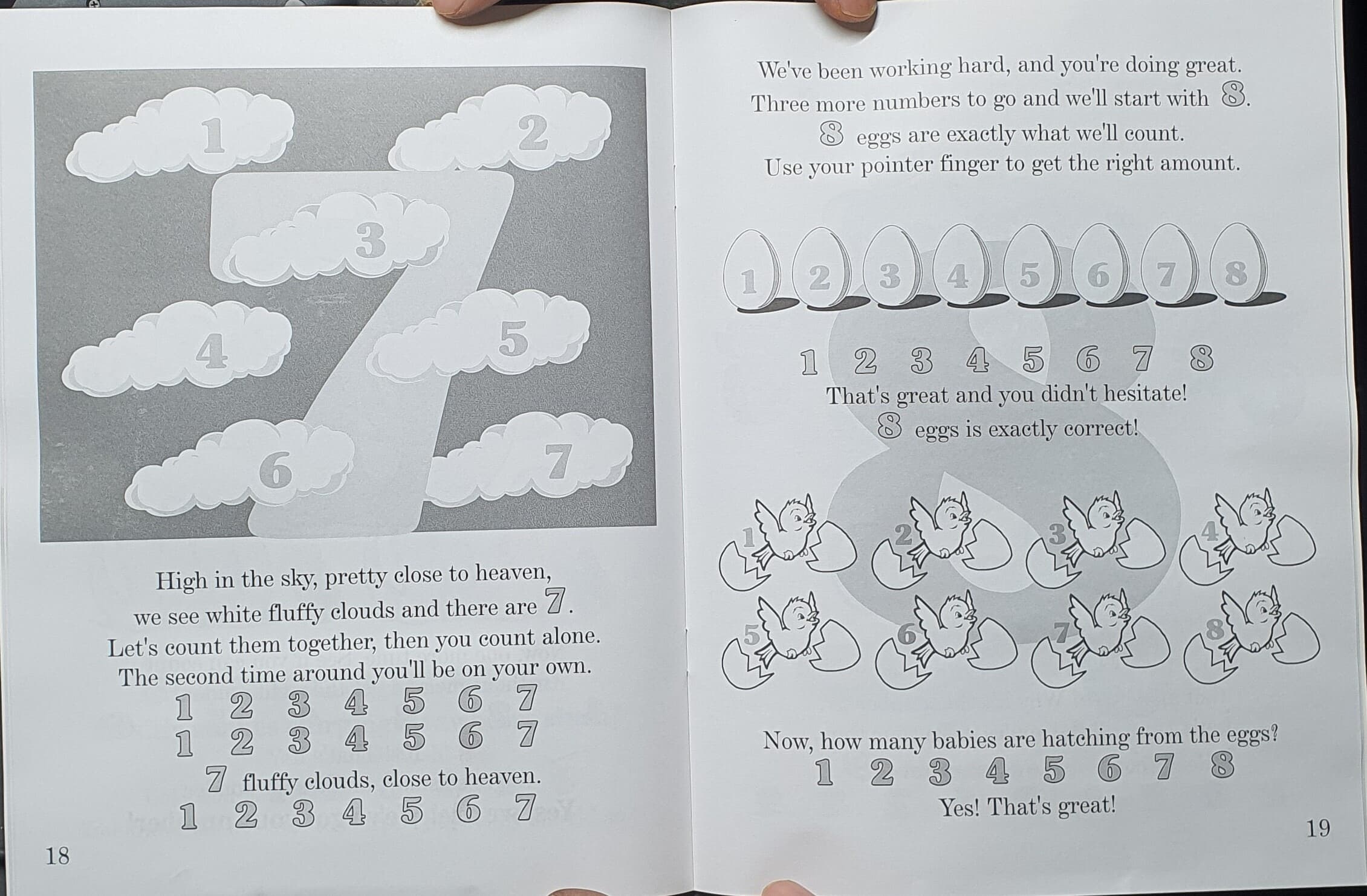Children learn through rhyme and rhythm interactive numbers 