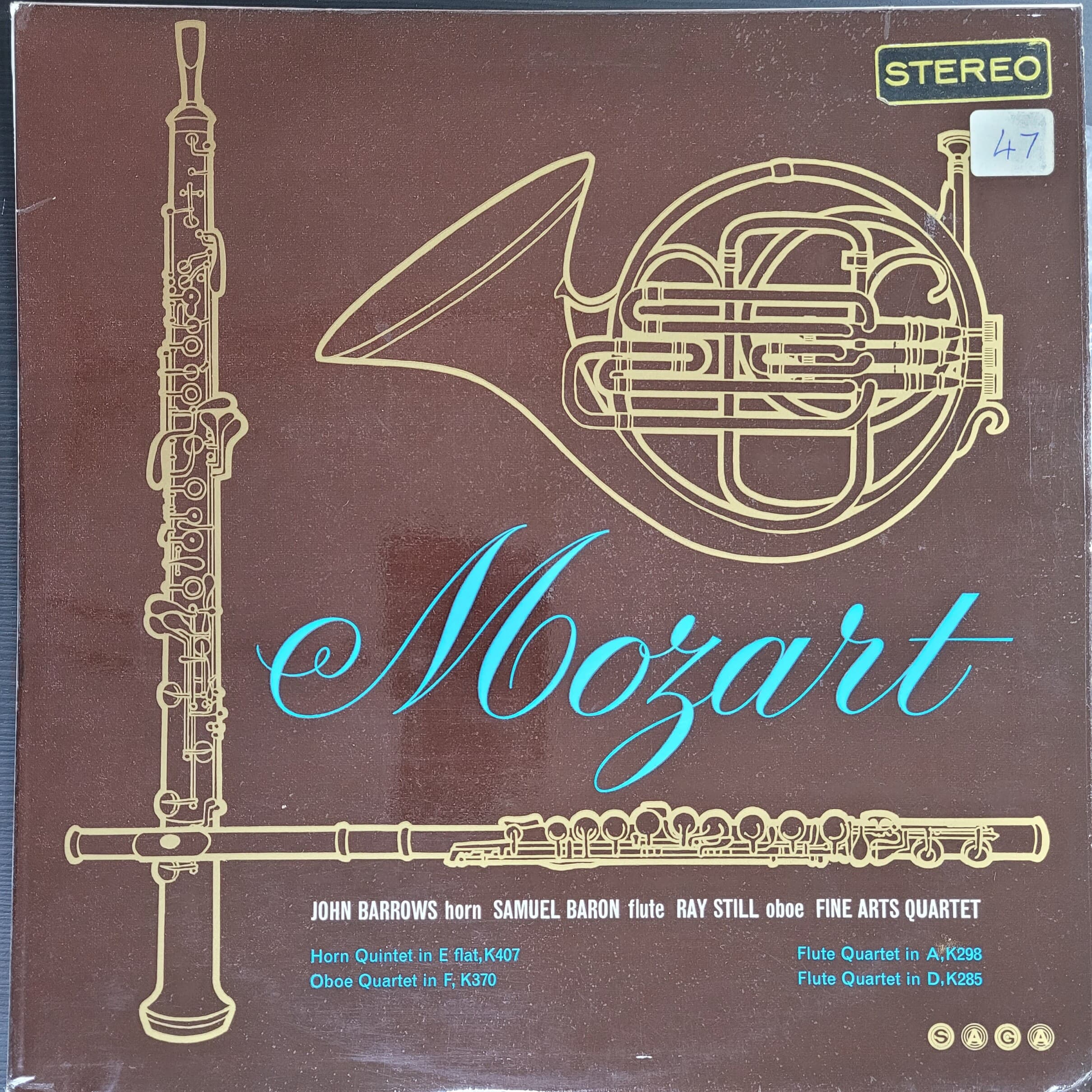 [중고LP]Mozart - Horn Quintet, Oboe Quartet, Flute Quartets