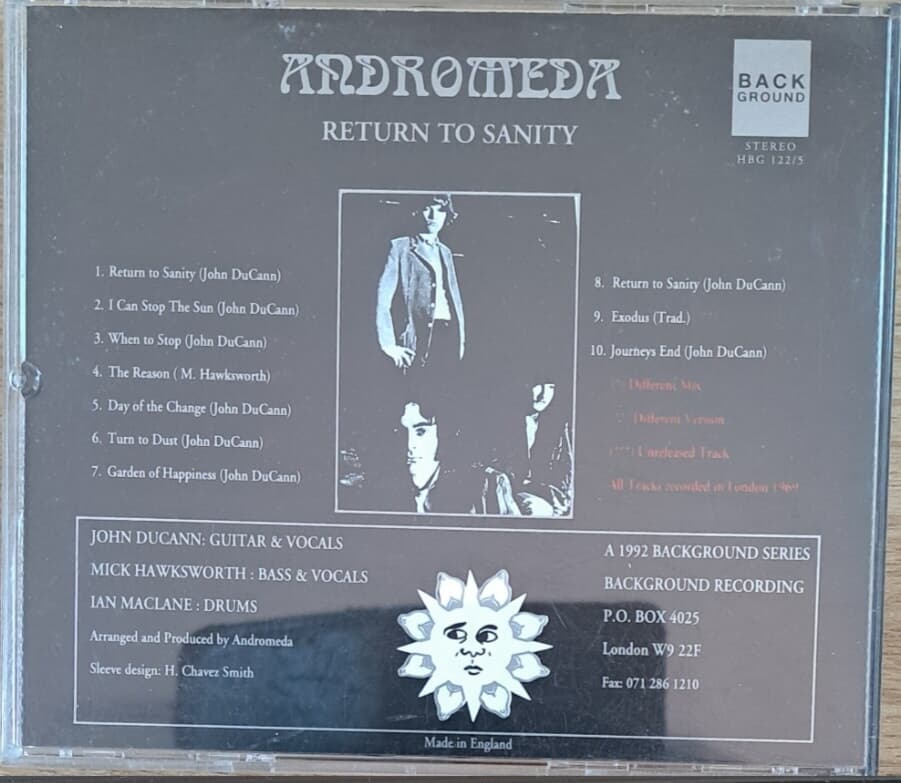 ANDROMEDA /Return To Sanity(UK BAND)